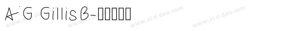 AG GillisB字体转换